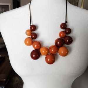 ZISKA Adjustable, handmade resin bolo necklace